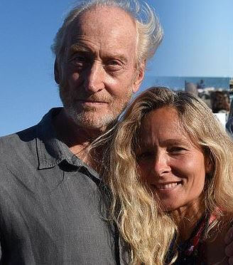 Alessandra Masi with her boyfriend Charles Dance.